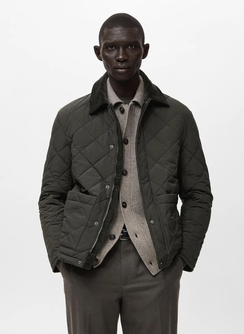 Quilted water repellent jacket